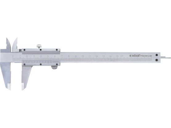 EXTOL PREMIUM měřítko posuvné kovové, 0-150mm, rozlišení 0,05mm, 3425