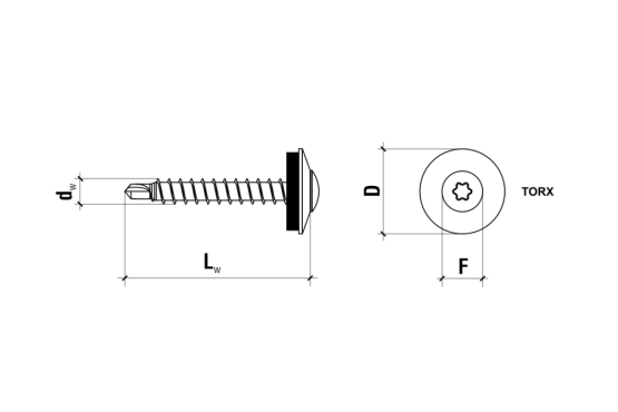 WDD Šroub farmářský 4,8x35mm lakovaný RAL 8017 balení 250ks WDD-48035-8017 KLIMAS