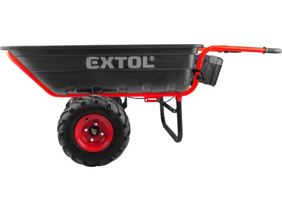 EXTOL PREMIUM Dvoukolák nákladní s převodovkou aku 300l 40V 6Ah 8891592