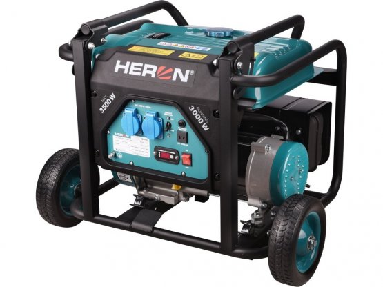HERON elektrocentrála benzínová 7,4HP/3,5kW, podvozek 8896140