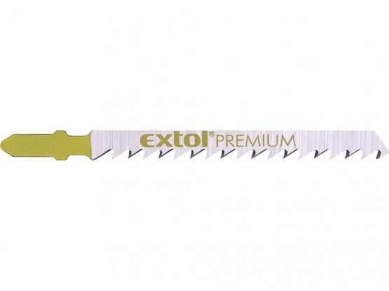 EXTOL PREMIUM 8805007 plátky do přímočaré pily 5ks, 75x4,0mm, úchyt BOSCH, HCS