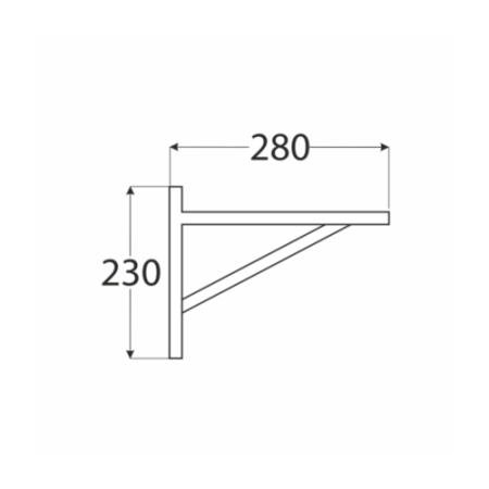 DOMAX konzole dřevěná/BOROVICE 280x230mm WDW280 5223 DMX