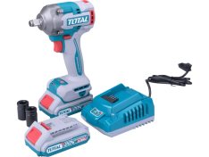 TOTAL Utahovák rázový AKU 1/2' 400Nm 20 V Li-ion  (2x) TIWLI2040