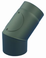 Koleno kouřové pr. 130 / 45 st. s čistícím otvorem
