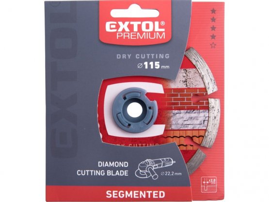 kotouč diamantový řezný segmentový, 115x22,2mm, suché řezání, 108711 EXTOL PREMIUM