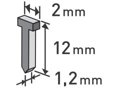 hřebíky, balení 1000ks, 12mm, 2,0x0,52x1,2mm, 8852404 EXTOL PREMIUM