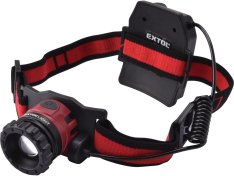EXTOL LIGHT čelovka 450lm CREE XPL, nabíjecí, USB, 10W CREE XPL, funkce ZOOM 43190