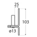 DOMAX držák čepu 25x103mm C13/25 8304 DMX