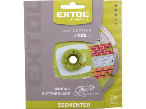 EXTOL CRAFT 108812 kotouč diamantový řezný segmentový, 125x22,2mm, suché řezání