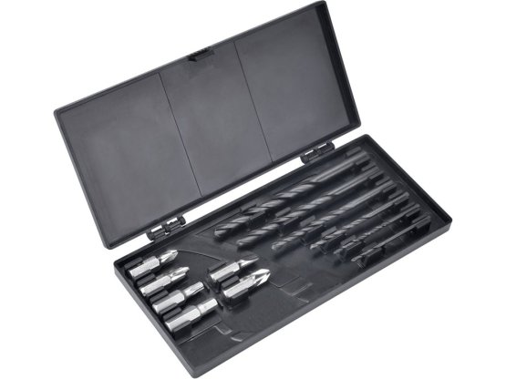 EXTOL PREMIUM vrtačka aku, 12V Li-ion (2x) a bruska úhlová 125mm v plastovém boxu 8898311