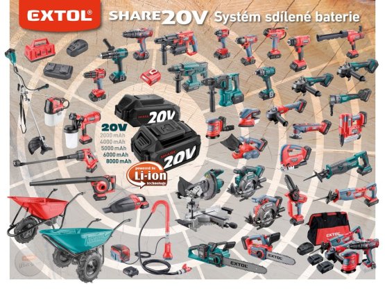 EXTOL PREMIUM Sekačka strunová aku SHARE20V 30cm 2Ah 8891900