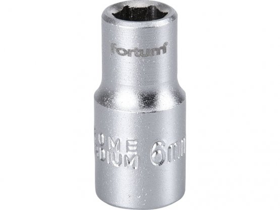 FORTUM hlavice nástrčná 1/4", 6mm, L 25mm 4701406