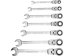 EXTOL PREMIUM klíče ráčnové očkoploché s kloubem, ráčna 72 zubů, CrV, 8816105