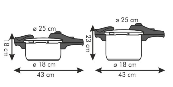 TESCOMA tlakový hrnec BIO EXCLUSIVE+ DUO 4 a 6 l 701710