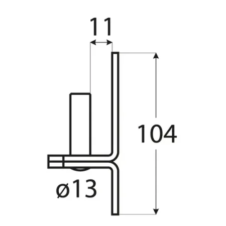 DOMAX držák čepu 11x104mm C13/11 8303 DMX