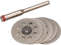 EXTOL CRAFT kotouče diamantové, na přímou brusku, sada 6ks, průměr dříku 3,2mm 73421