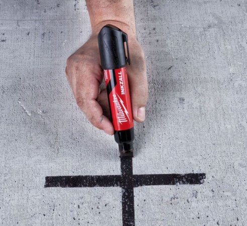 MILWAUKEE popisovač černý na kov, plast, dřevo, beton INKZALL 4932471558