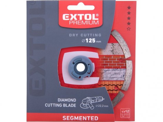 kotouč diamantový řezný segmentový, 125x22,2mm, suché řezání, 108712 EXTOL PREMIUM