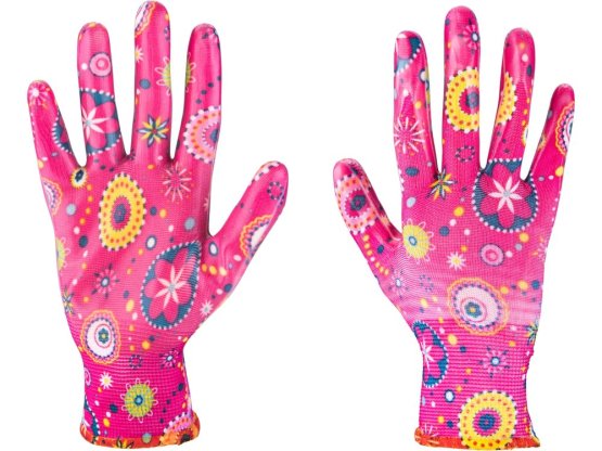 EXTOL LADY Rukavice zahradní polyesterové velikost 8" 8856674