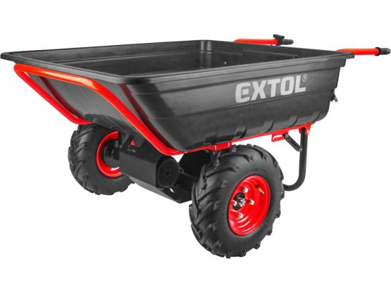 EXTOL PREMIUM Dvoukolák nákladní s převodovkou aku 300l 40V 6Ah 8891592