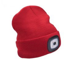 EXTOL LIGHT čepice s čelovkou 45lm, nabíjecí, USB, 43198, červená, univerzální velikost