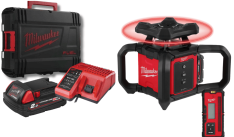 MILWAUKEE M18 RLOH600-201C horizontální rotační laser 600m s ONE-KEY™