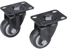 kolečka otočná s PVC obručí, sada 2ks, průměr 40mm 8856011