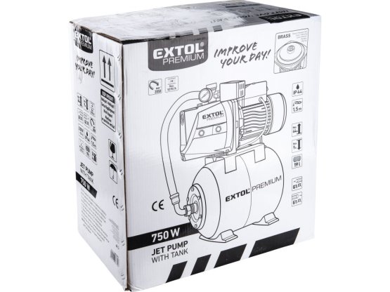 EXTOL PREMIUM čerpadlo s tlakovou nádobou 750W 5270l/h 3bar vodárna 8895095