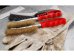 EXTOL CRAFT 960016 kartáč ocelový pomosazený, plastová rukojeť, 240mm, vlnitý drát S 0,3mm, Fe/MOSAZ