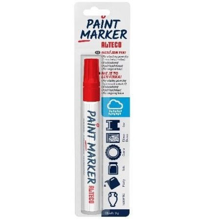 ALTECO Paint Marker červený popisovač 9573