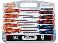 EXTOL PREMIUM šroubováky kombinovaná sada se zkoušečkou 12ks CrV 53088