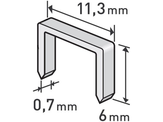 EXTOL spony 6mm balení 1000ks 11,3x0,52x0,70mm 8852501