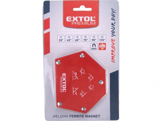 EXTOL magnet úhlový svařovací 30°-45°-60°-75°-90°-135° nosnost do 22kg