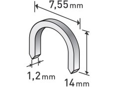 EXTOL PREMIUM spony oblé 14mm 1000ks 7,55x0,52x1,2mm 8852305
