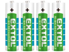 EXTOL ENERGY baterie nabíjecí, 4ks, AA (HR6), 1,2V, 2400mAh, NiMh 42061
