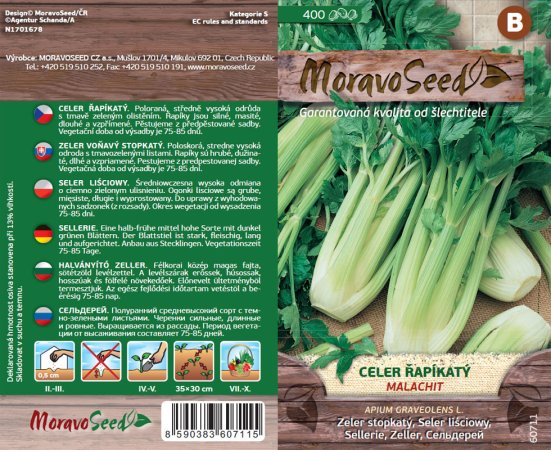 MoravoSeed Celer řapíkatý MALACHIT, zelený 60711