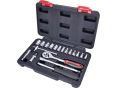 EXTOL hlavice nástrčné, sada 19ks, 1/4" 8818309