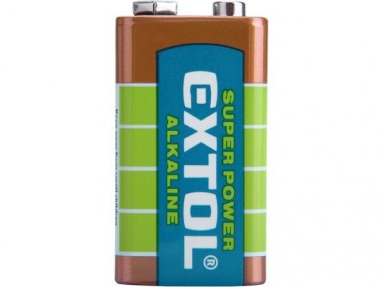 EXTOL ENERGY baterie alkalické, 1ks, 9V (6LR61) 42016