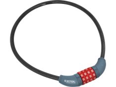 EXTOL zámek na kolo - lanko 10x650mm kódové zamykání 8857822