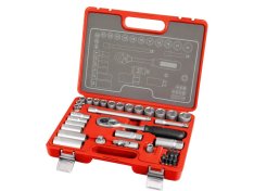 hlavice nástrčné, sada 39ks, 3/8", CrV, 6522 EXTOL PREMIUM