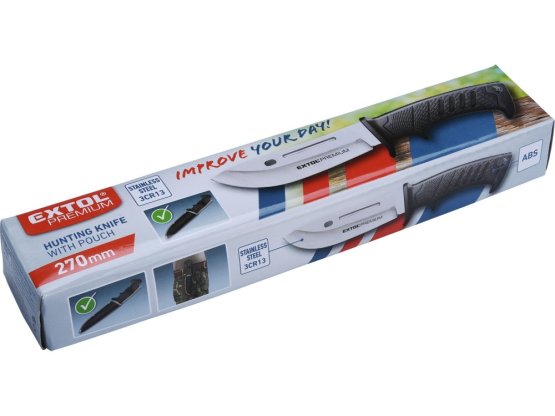 EXTOL PREMIUM nůž lovecký nerez, 270/145mm 8855320