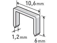 EXTOL spony 6mm - balení 1000ks 10,6x0,52x1,2mm 8852201