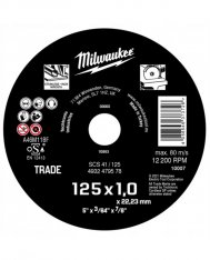 MILWAUKEE řezný kotouč TRADE SCS 41/125X1