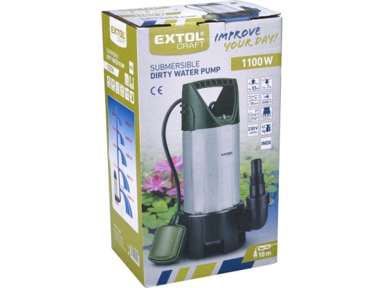 EXTOL PREMIUM Čerpadlo ponorné nerezové na znečištěnou vodu 1100W 414162