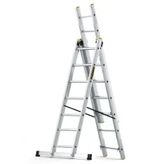 Žebřík třídílný 7 příček 3x7 150Kg DRABEST
