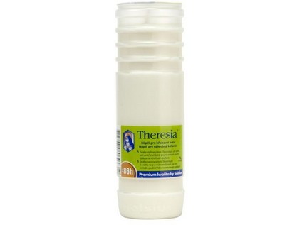 Svíce hřbitovní Bolsius Theresia vklad 290g ~ 86h bílá litá