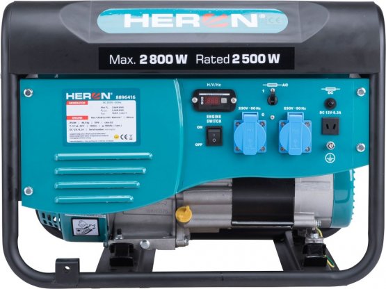 HERON elektrocentrála benzínová 2,8kW/6,5HP 8896416