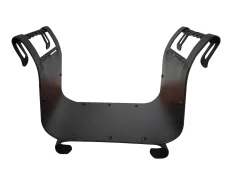 Koš na polena 30cm ruční práce černý lak / kovaný