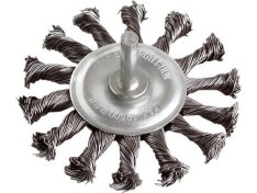 kartáč okružní copánkový, O 75mm, vlnitý drát S 0,5mm, stopka 6mm, 17039 EXTOL CRAFT