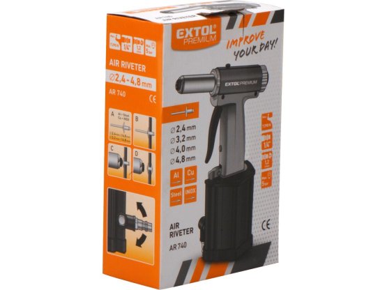EXTOL PREMIUM nýtovačka kompozitová, pneumatická 8865070